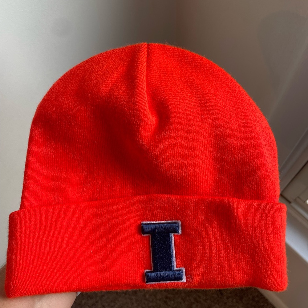 University of Illinois beanie Collegiate Spirit Wear Football Winter Warm -C